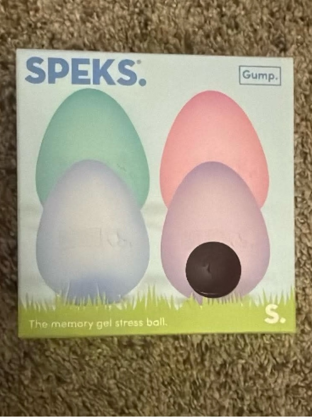 Speks Gump Memory Gel Stress Eggs - Pastel Pink, Green, Blue, Purple - 4 pack